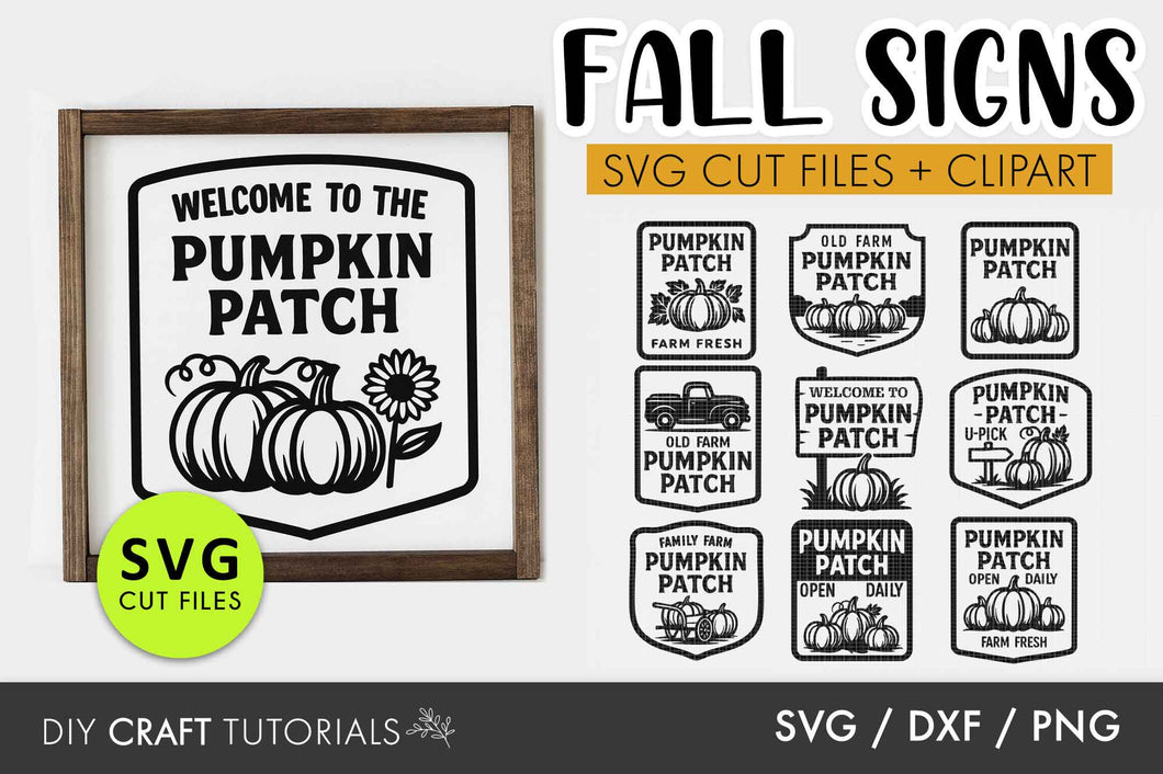 Pumpkin Patch Sign SVG