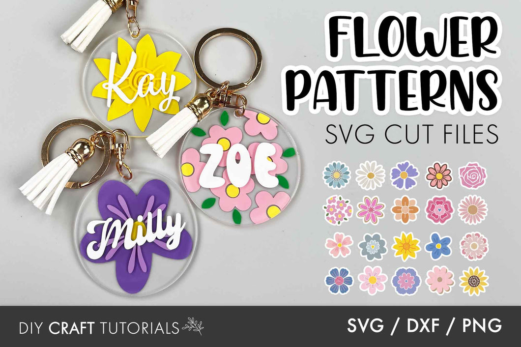 Cute Flower Keychain SVG