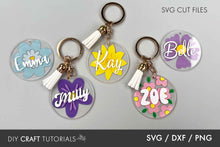 Load image into Gallery viewer, Cute Flower Keychain SVG
