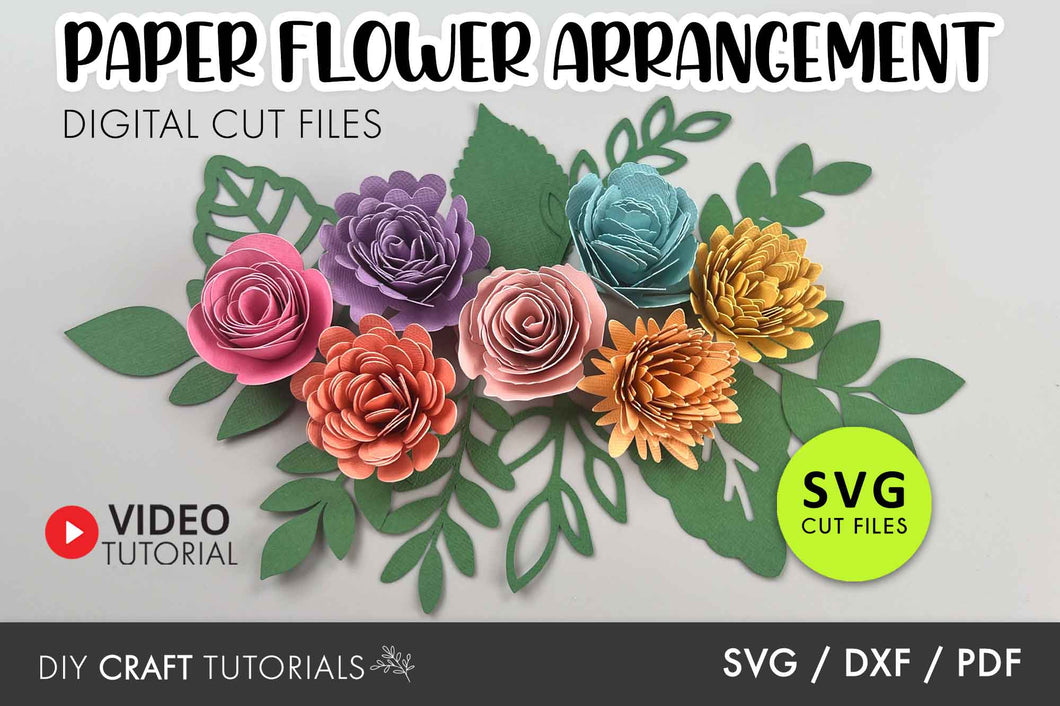 Paper Flower Arrangement SVG