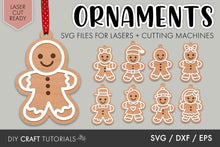 Load image into Gallery viewer, Gingerbread Family Christmas Ornaments
