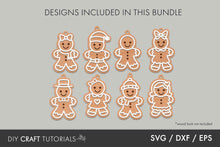 Load image into Gallery viewer, Gingerbread Family Christmas Ornaments

