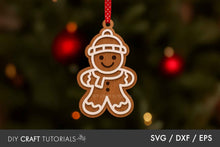 Load image into Gallery viewer, Gingerbread Family Christmas Ornaments
