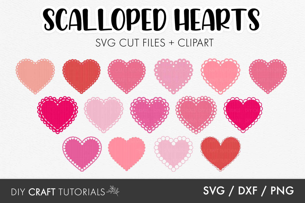 Scalloped Heart SVG Bundle