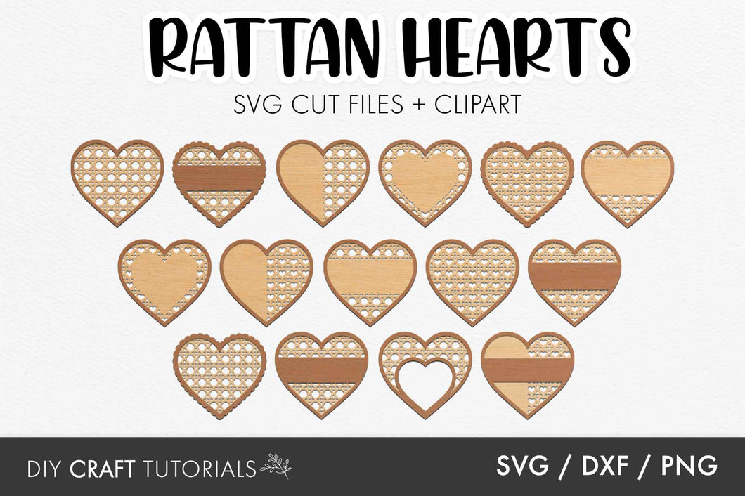 Rattan Heart SVG Bundle