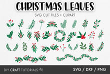 Load image into Gallery viewer, Christmas Leaves SVG
