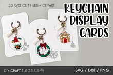 Load image into Gallery viewer, Christmas Keychain Display Card SVG
