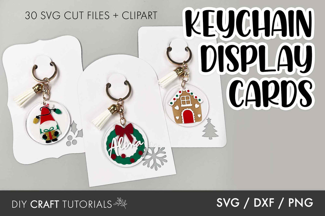 Christmas Keychain Display Card SVG