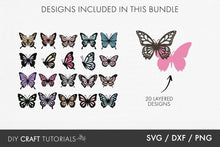 Load image into Gallery viewer, Layered Butterfly SVG Bundle
