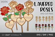 Load image into Gallery viewer, Long Stem Roses SVG
