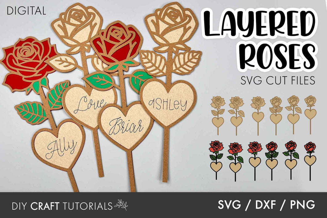 Long Stem Roses SVG