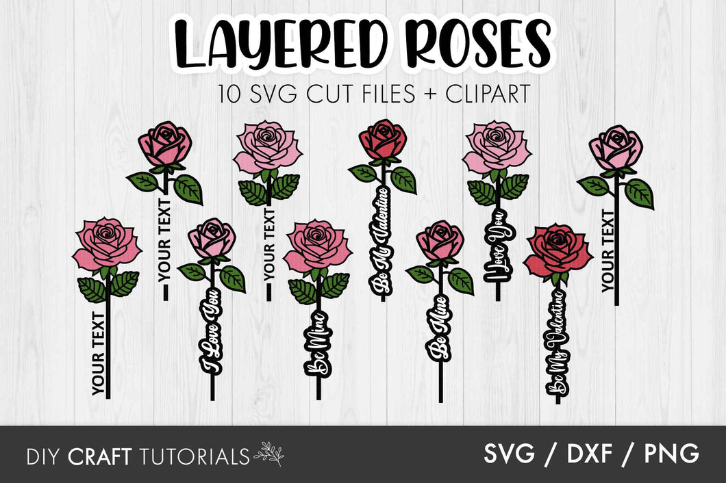 Layered Roses SVG