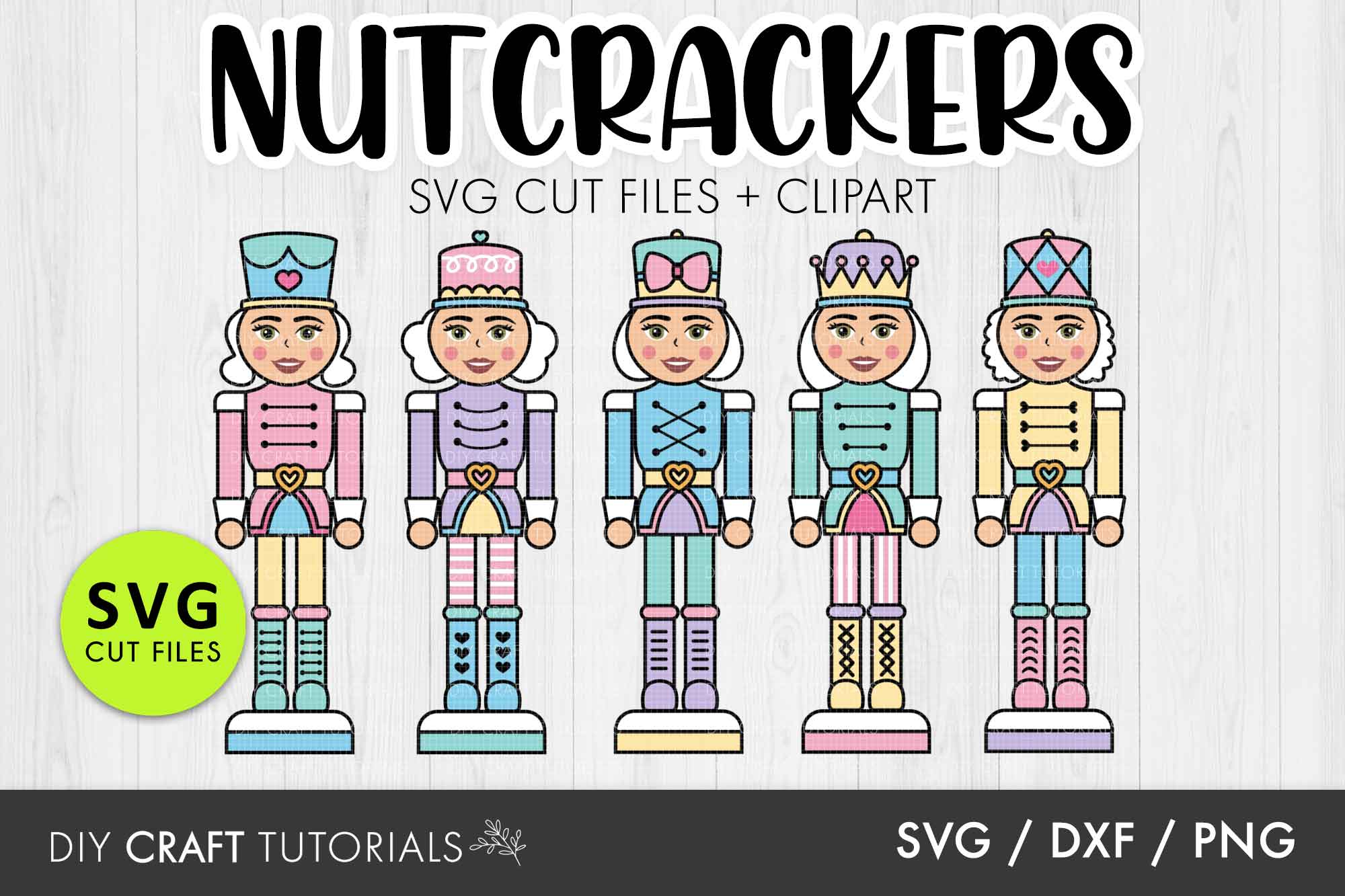 Pastel Christmas Nutcracker SVG – DIY Craft Tutorials, image size:2000x1333