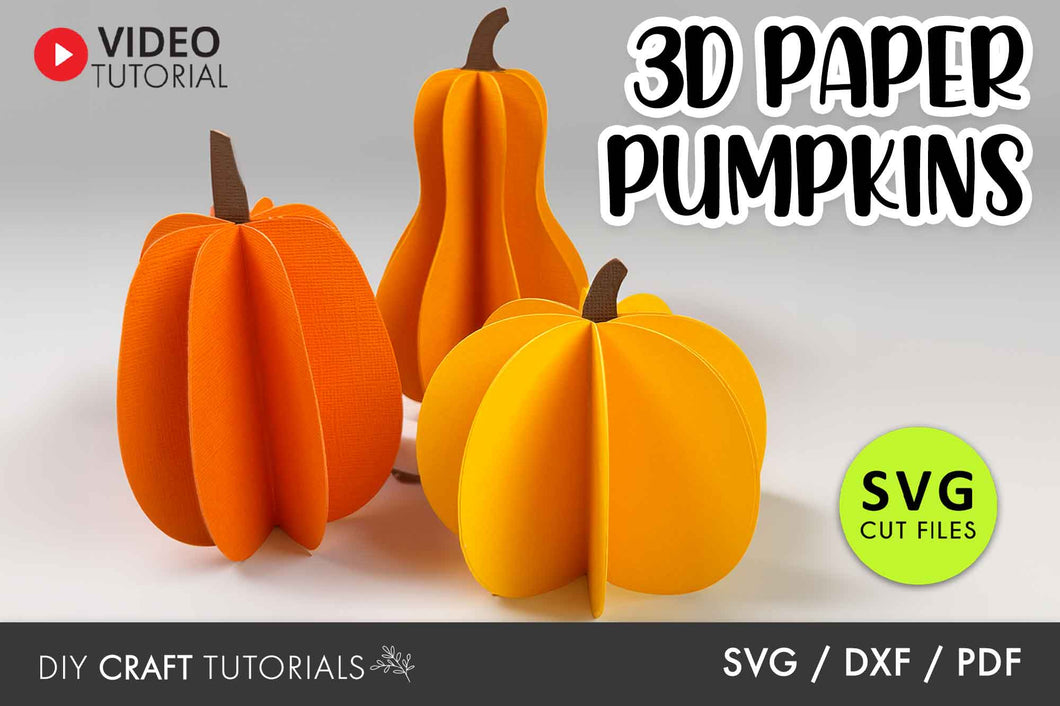 3D Paper Pumpkin SVG