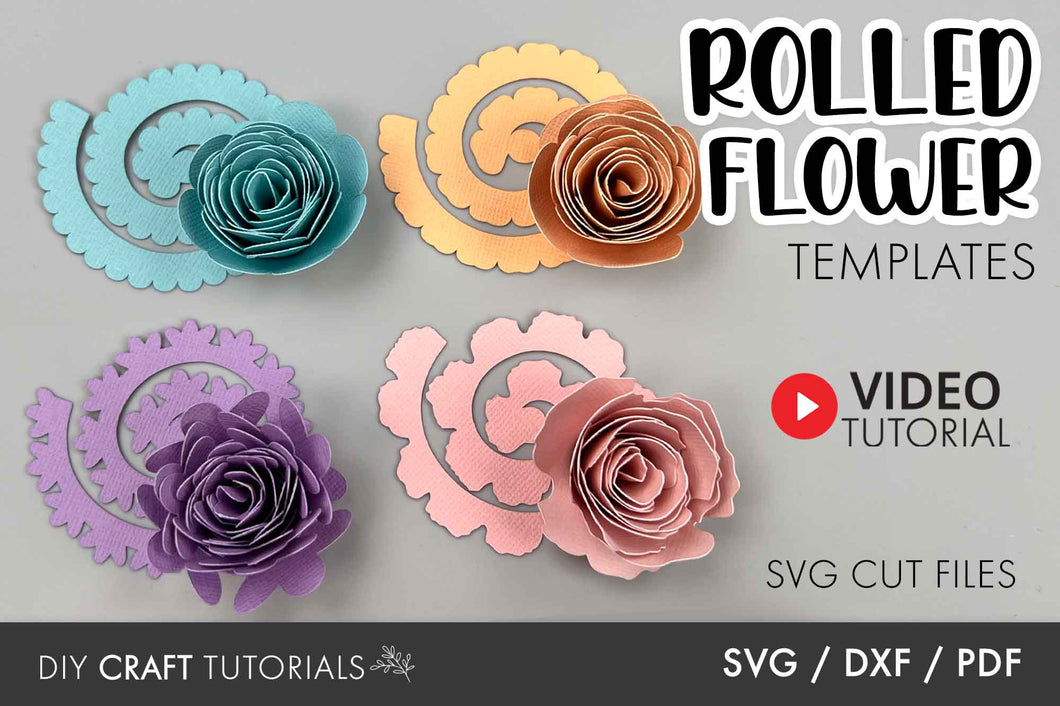 Rolled Flower SVG - Set 5