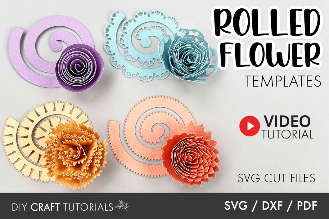 Rolled Flower SVG - Set 2