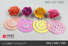 Load image into Gallery viewer, Rolled Flower SVG - Set 6
