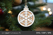 Load image into Gallery viewer, Snowflake Ornament SVG
