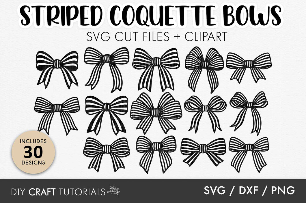 Striped Bow SVG