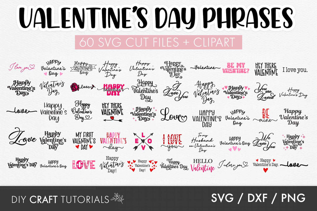 Valentine's Day SVG Bundle - 60 Designs