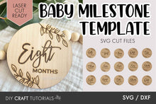 Load image into Gallery viewer, Leaf Baby Milestone SVG
