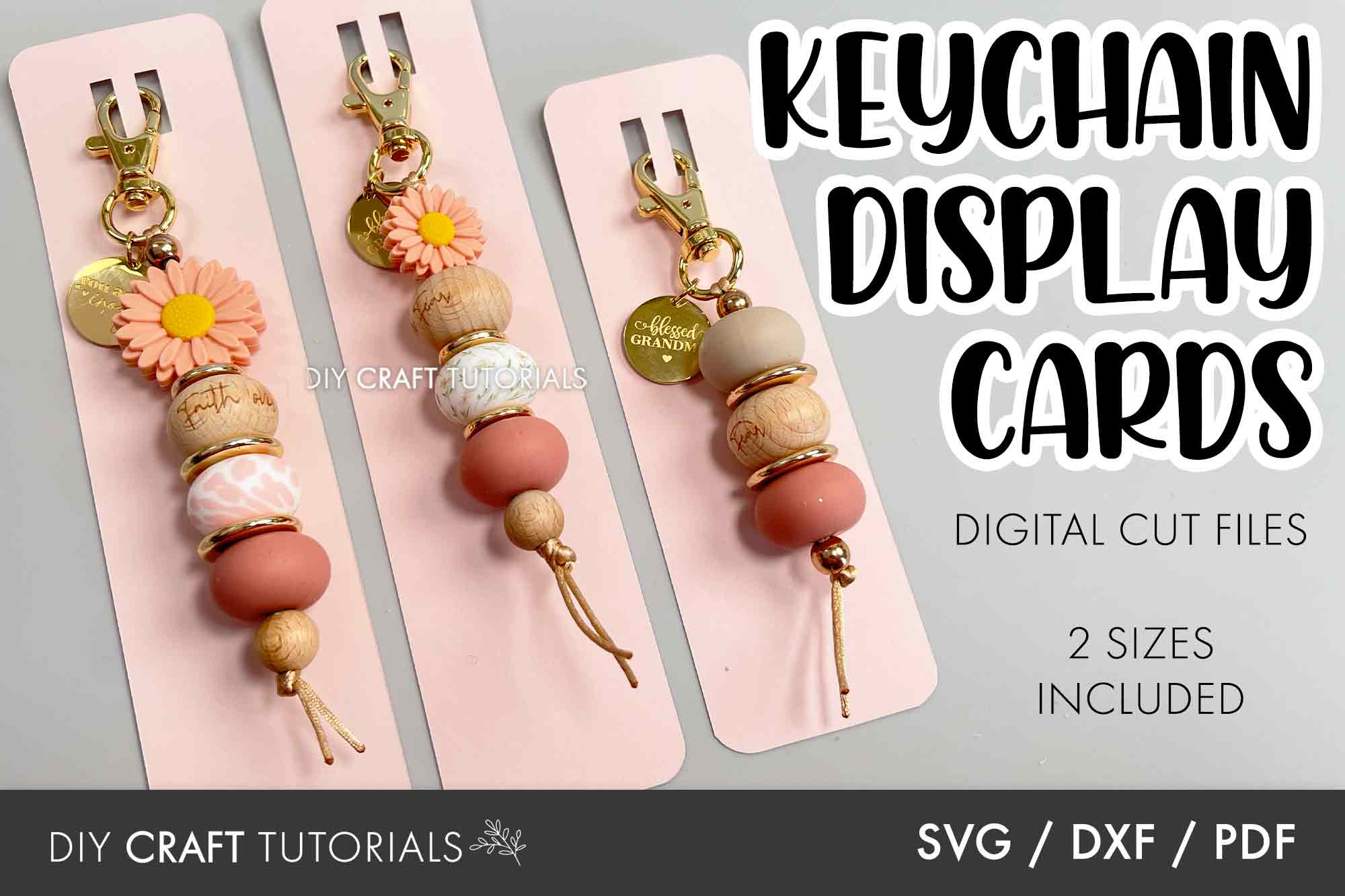 Beaded Keychain Display Card SVG – DIY Craft Tutorials