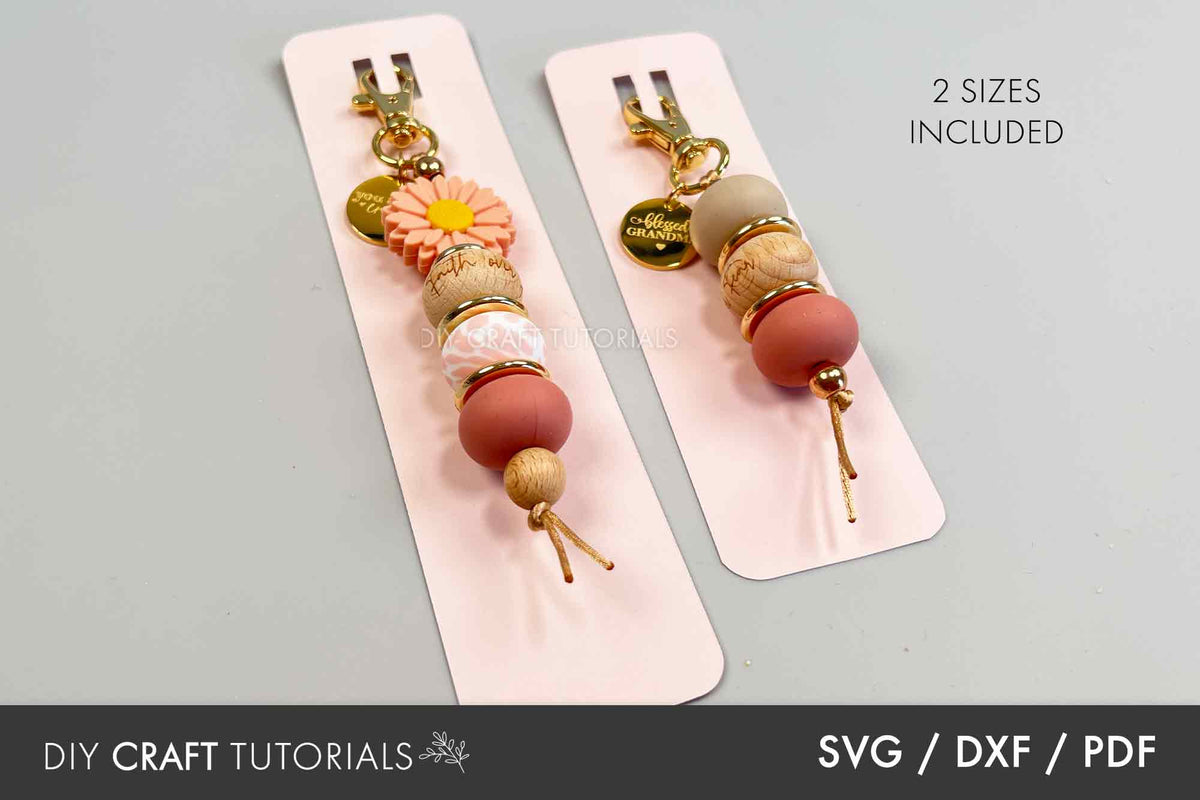 Beaded Keychain Display Card SVG – DIY Craft Tutorials