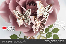 Load image into Gallery viewer, 3D Butterfly SVG Template 1
