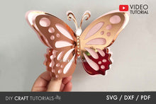 Load image into Gallery viewer, 3D Butterfly SVG Template 5
