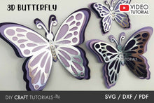 Load image into Gallery viewer, 3D Butterfly SVG Template 4
