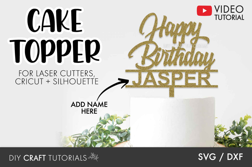 Birthday Cake Topper SVG - 3