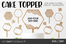 Load image into Gallery viewer, Cake Topper SVG - Honeycomb
