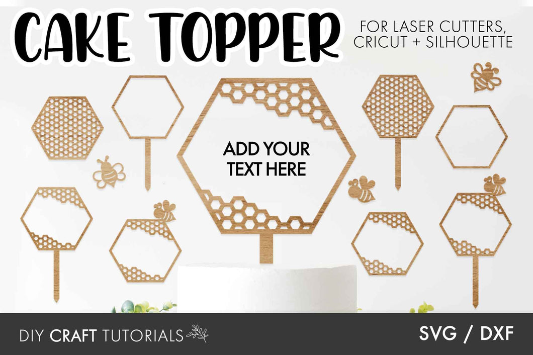 Cake Topper SVG - Honeycomb