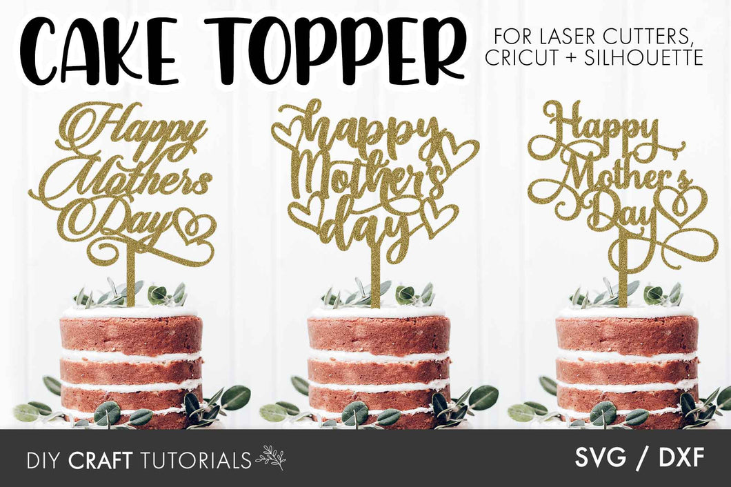 Mother's Day Cake Topper SVG Bundle