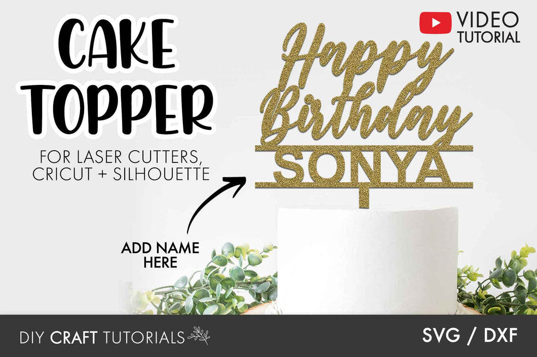 Birthday Cake Topper SVG - 4
