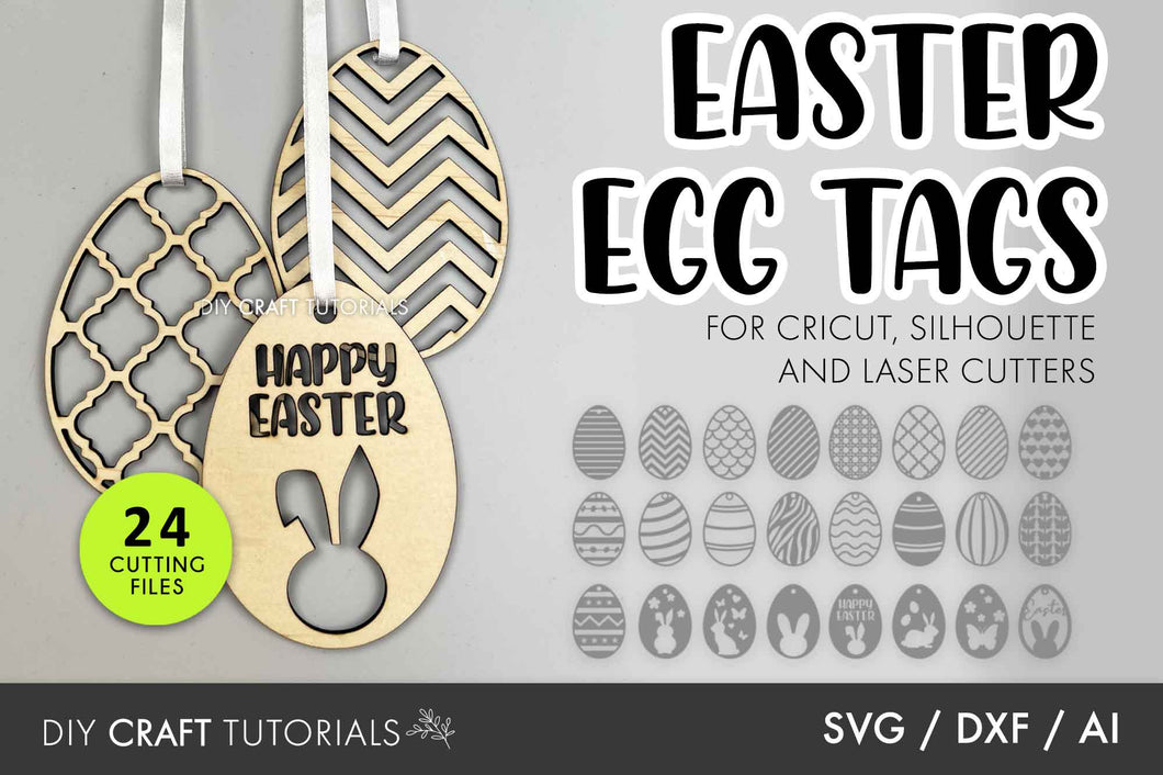 Easter Egg Tag SVG - Set 4