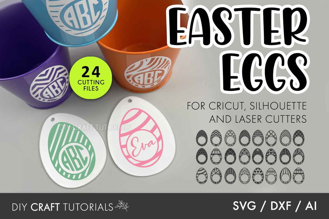 Monogram Easter Egg SVG - Set 3