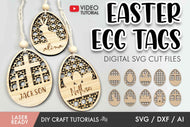 Rattan Easter Egg Tag SVG
