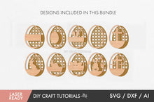 Load image into Gallery viewer, Rattan Easter Egg Tag SVG
