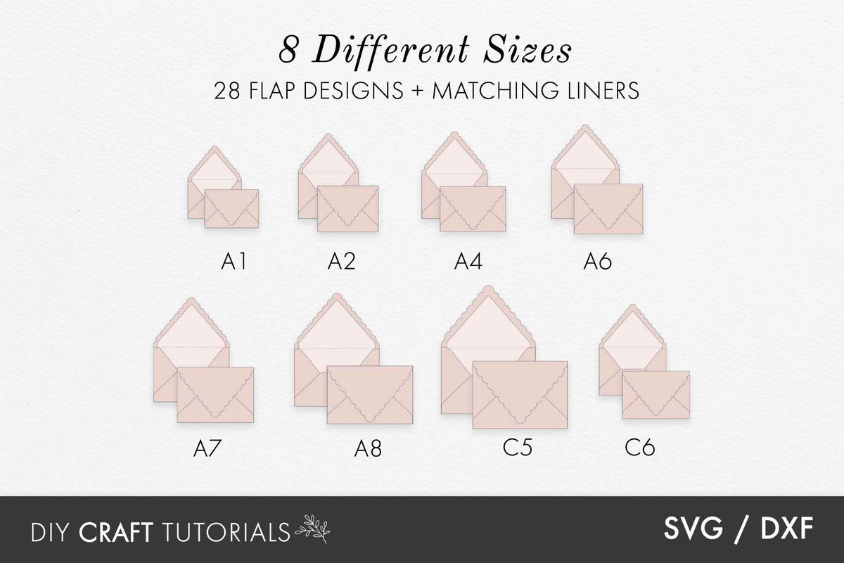Envelope As Vg Envelope SVG Templates - 8 Sizes – DIY Craft Tutorials