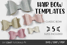 Load image into Gallery viewer, Hair Bow Template - Classic Bow
