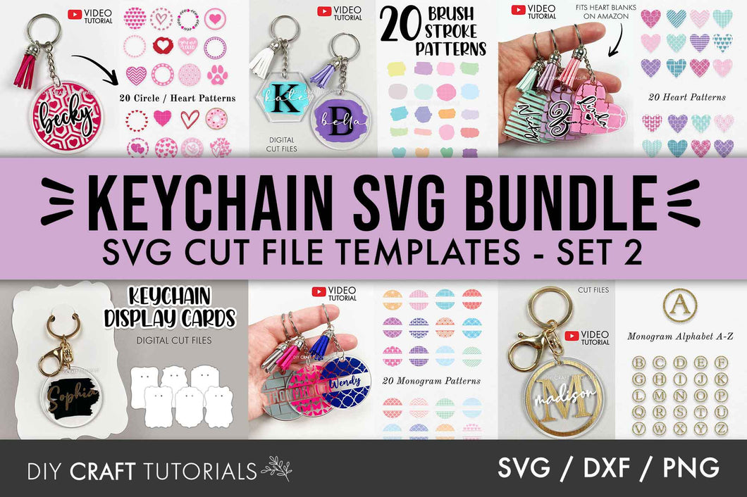 Keychain SVG Bundle - Set 2