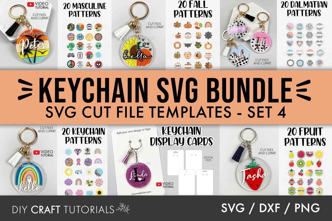 Keychain SVG Bundle - Set 4