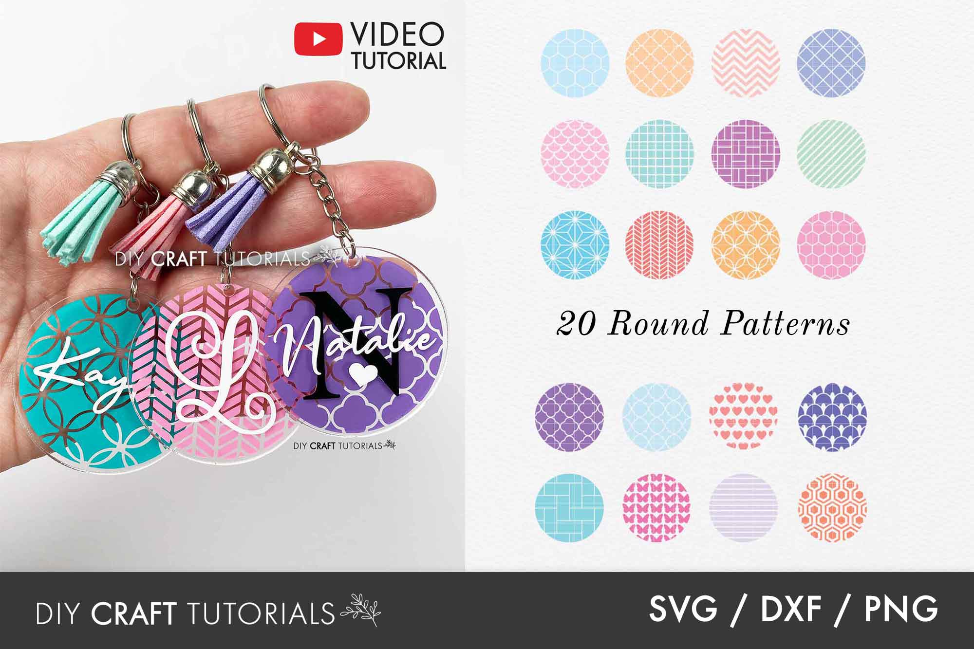 Round Keychain SVG – DIY Craft Tutorials