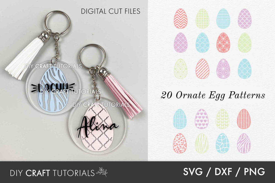 Easter Egg SVG Keychain