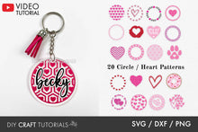Load image into Gallery viewer, Heart Keychain Pattern SVG
