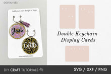 Load image into Gallery viewer, Double Keychain Display Card SVG
