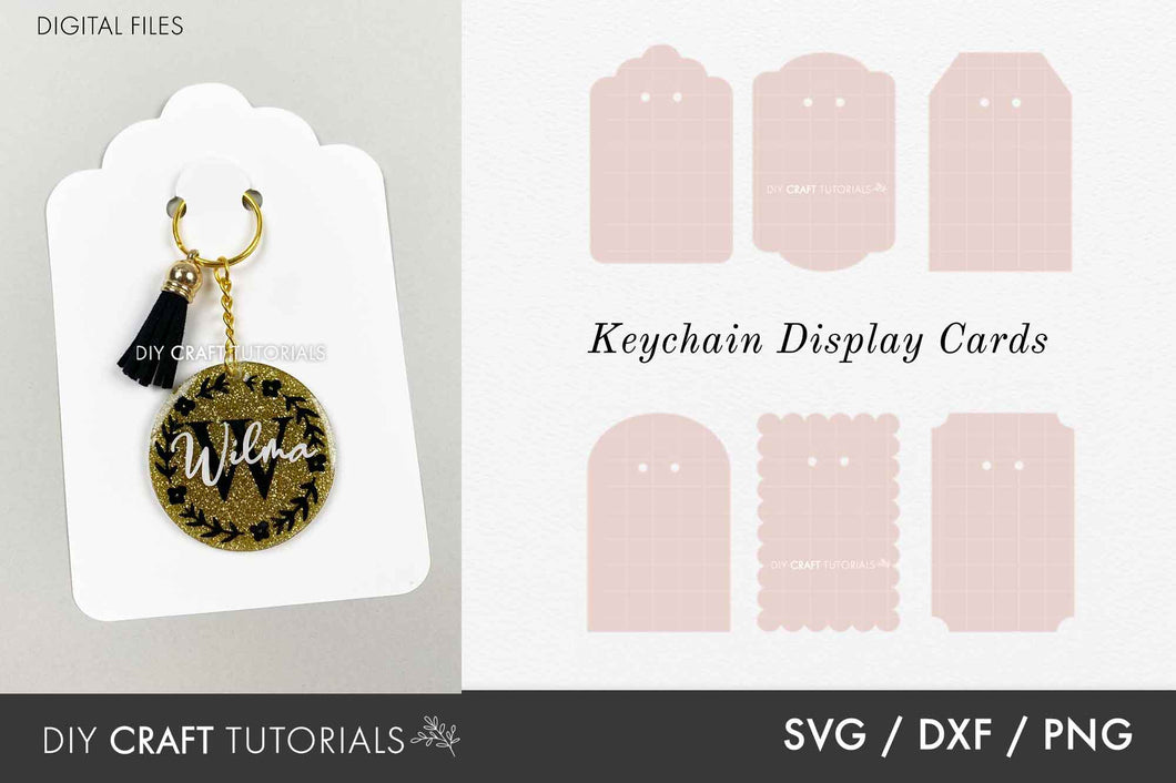 Ornate Keychain Display Card SVG