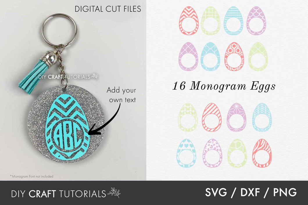 Monogram Easter Egg SVG