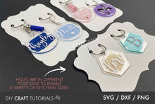 Load image into Gallery viewer, Ornate Double Keychain Display Card SVG
